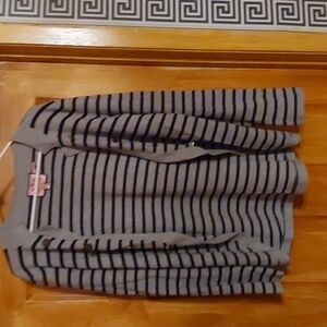 JUICY COURE LA OPEN CARDIGAN SWEATER TOP SIZE XL BLK N GRAY